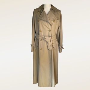 Burberrys’ Trench Coat Vintage Westminster 80s Tan with Wool Liner Trench Coat